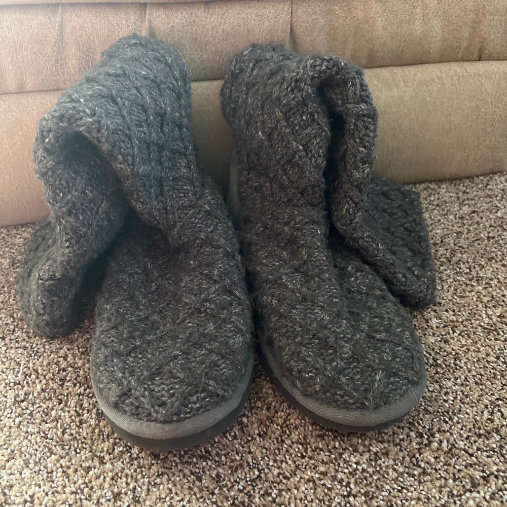 Gray Ugg Sweater Boots